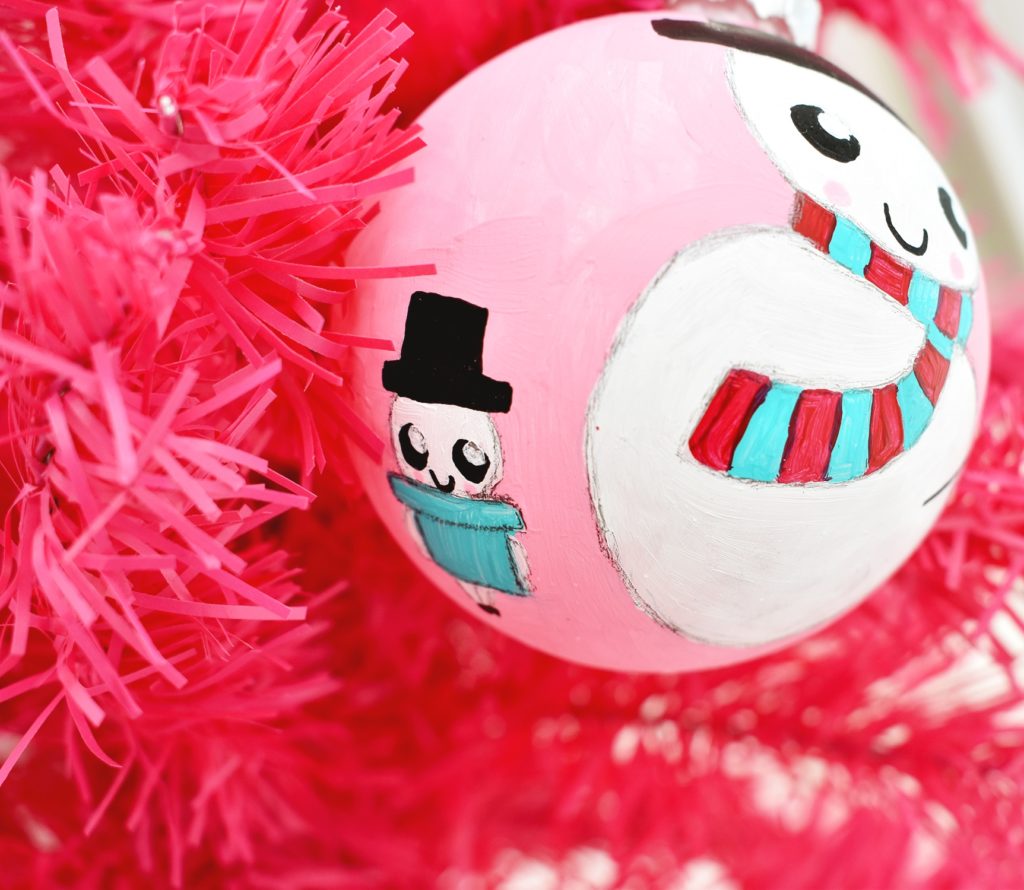 DIY Kerstbal Sneeuwpop Revlie