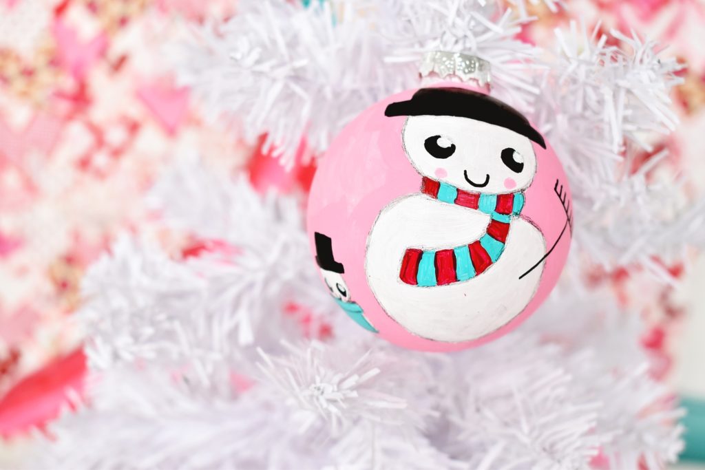 DIY Kerstbal Sneeuwpop Revlie