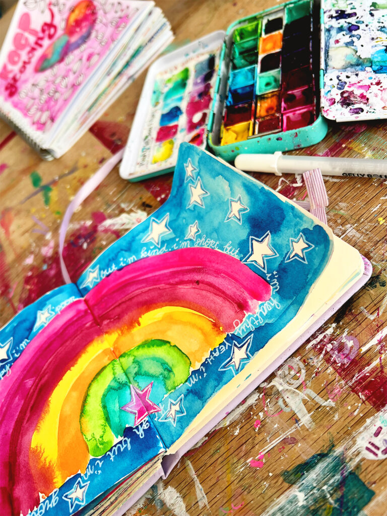 Art Journal tutorial met waterverf