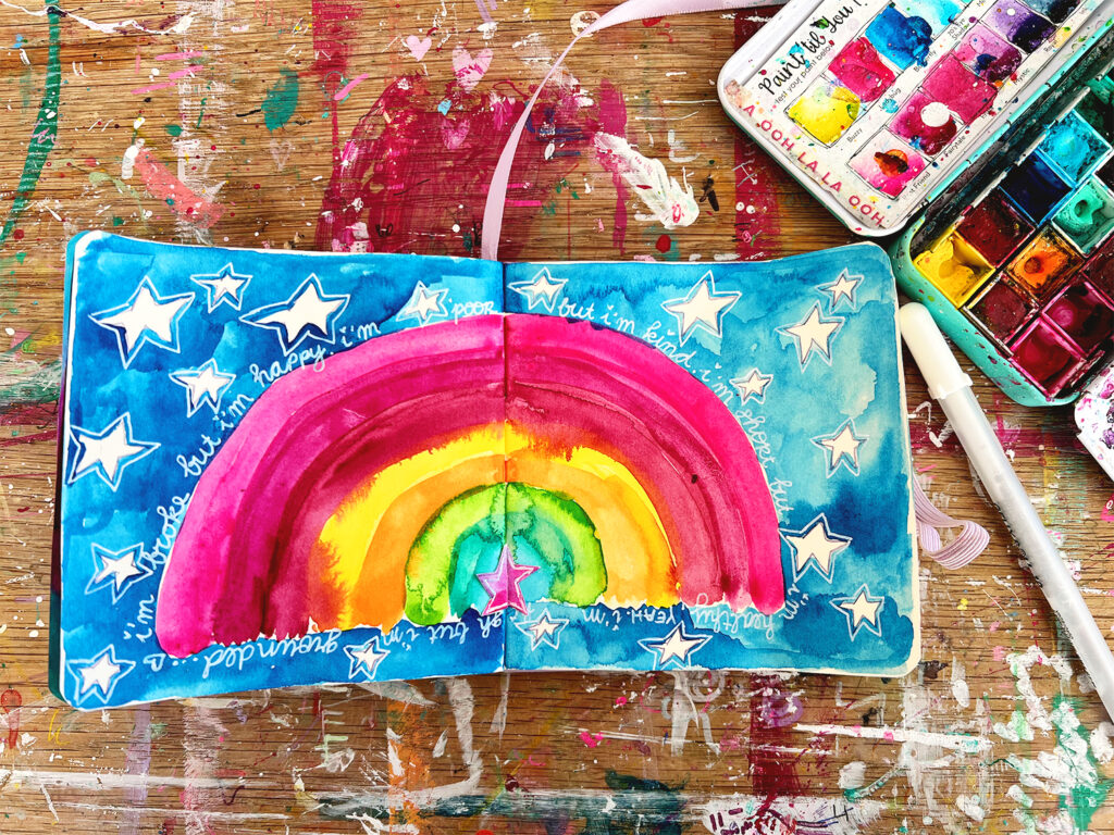 Art Journal tutorial met waterverf
