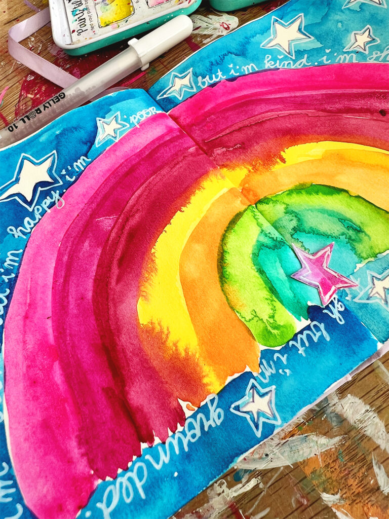 Art Journal tutorial met waterverf