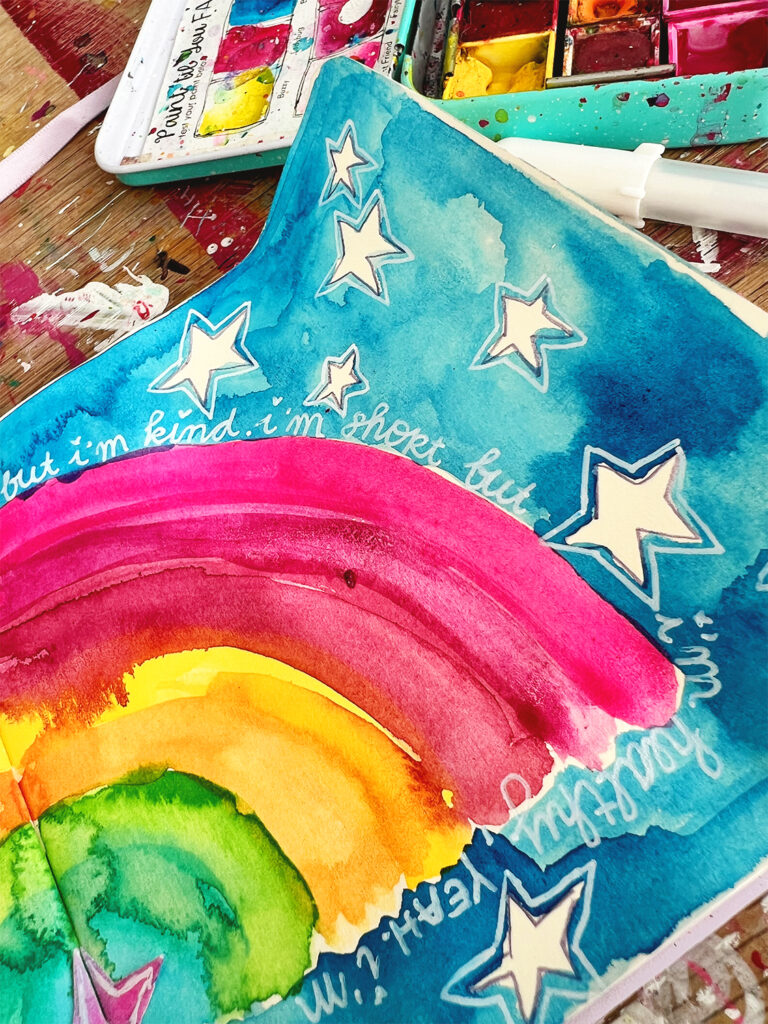 Art Journal tutorial met waterverf