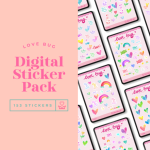 Digital Sticker Pack Love Bug