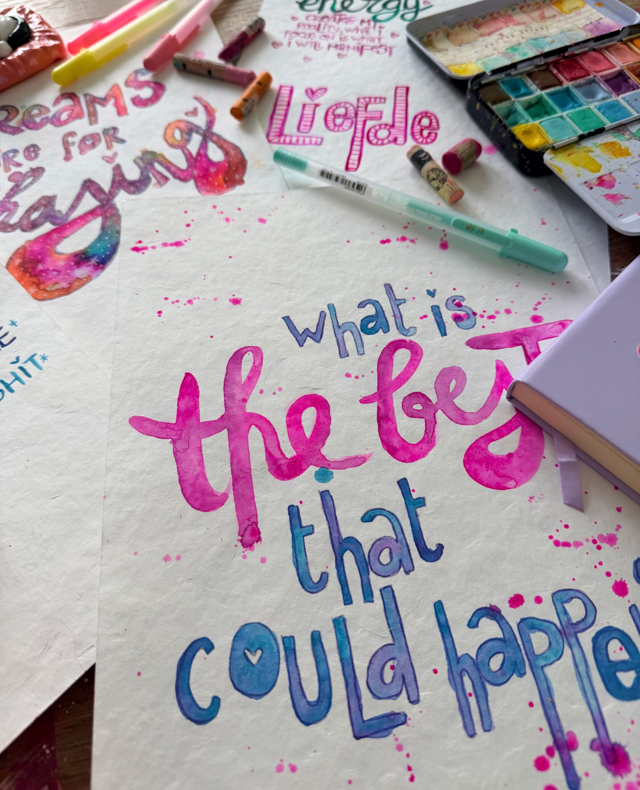 Waterverf Letters Schrijven