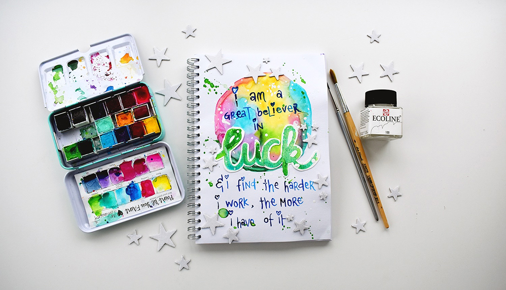 proefles waterverf in je art journal